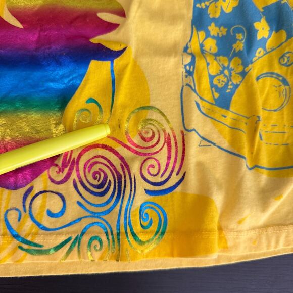 Christian Audigier Crystal Rock Y2K Shirt Women Large Hippie Free Spirit Top NEW - Picture 13 of 14